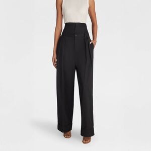 High-Waist Wide Leg Pants in Black